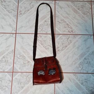 Bonded Leather Crossbody Bag